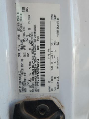 2016 FORD F150 SUPER - 1FTEX1CF7GKD82534