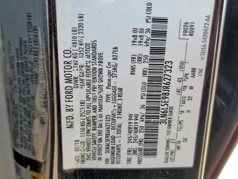 2018 LINCOLN MKZ RESERV - 3LN6L5E98JR627323