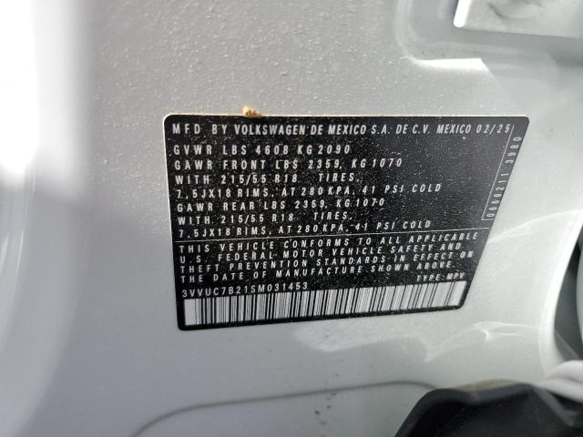 2025 VOLKSWAGEN TAOS SE 3VVUC7B21SM031453