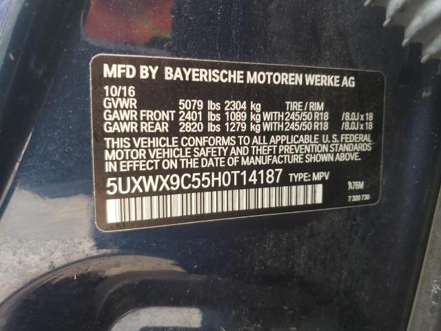 2017 BMW X3 XDRIVE2 - 5UXWX9C55H0T14187