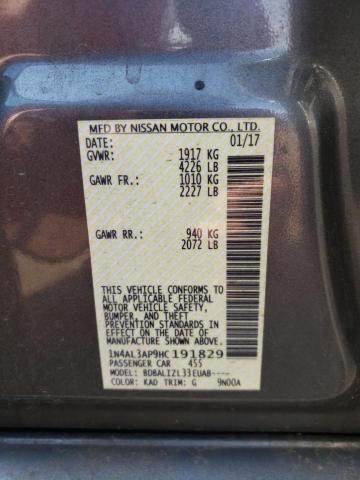 2017 NISSAN ALTIMA 2.5 1N4AL3AP9HC191829