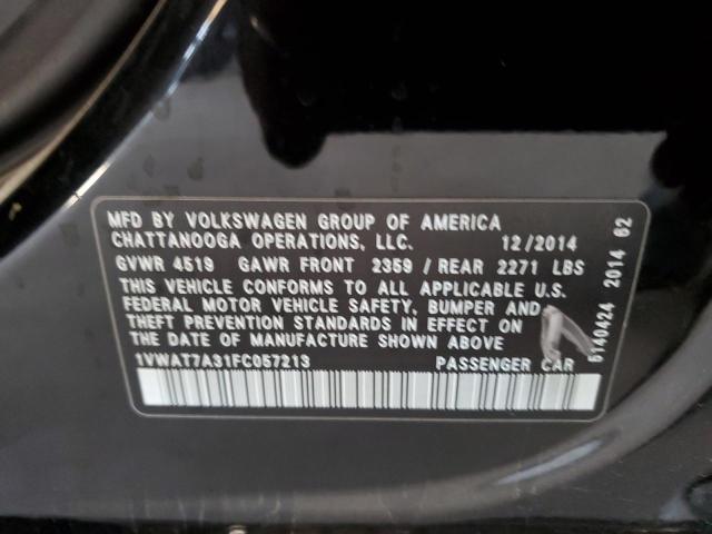 2015 VOLKSWAGEN PASSAT S - 1VWAT7A31FC057213