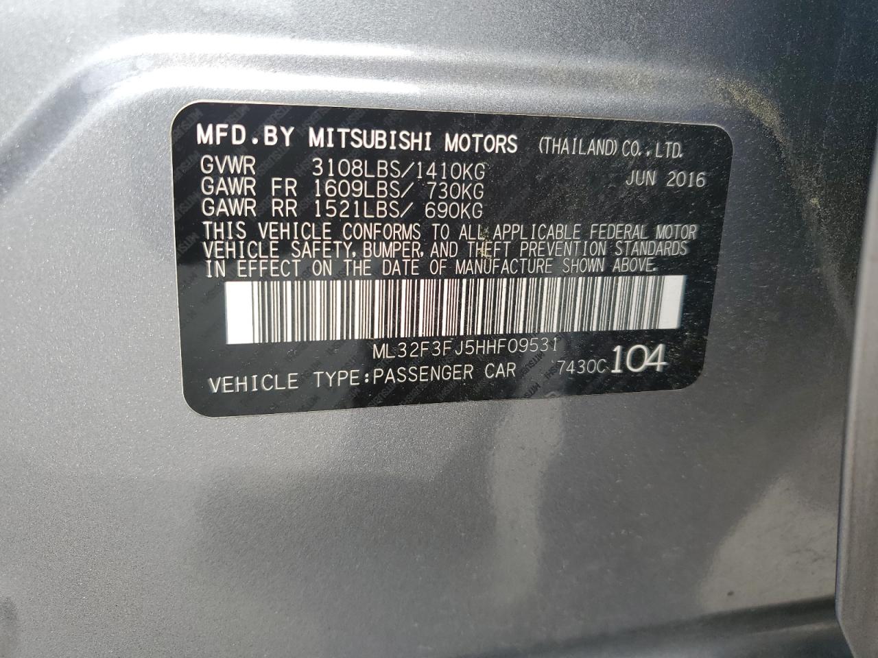 MITSUBISHI MIRAGE G4 ES