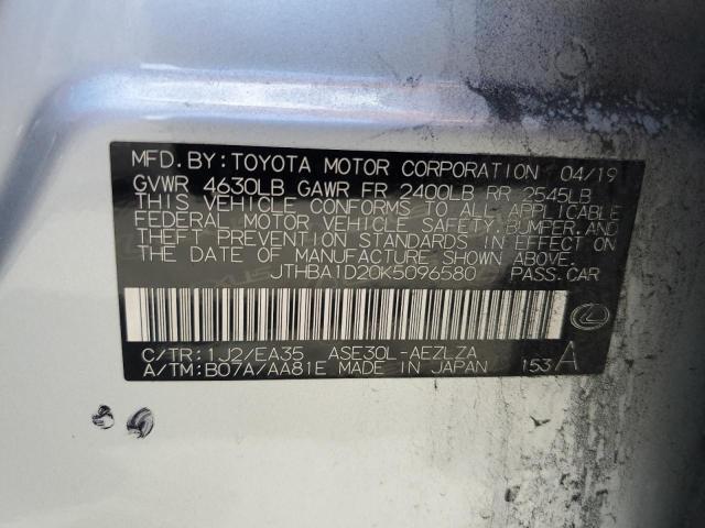 2019 LEXUS IS 300 JTHBA1D20K5096580