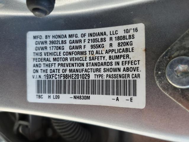 2017 HONDA CIVIC TOUR 19XFC1F98HE201029
