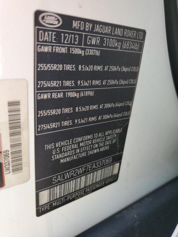 2014 LAND ROVER RANGE ROVE - SALWR2WF7EA337069