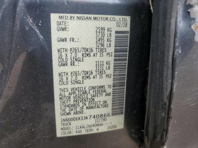 2018 NISSAN FRONTIER S - 1N6DD0ER3JN740866