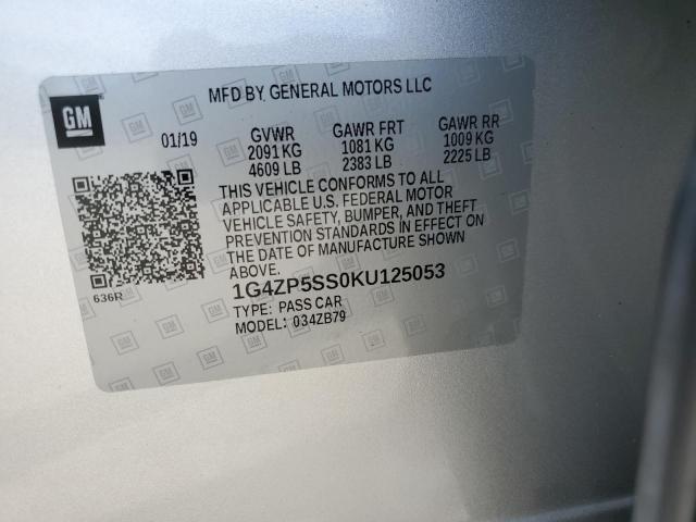 2019 BUICK LACROSSE E 1G4ZP5SS0KU125053