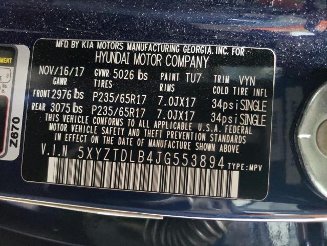 2018 HYUNDAI SANTA FE S - 5XYZTDLB4JG553894