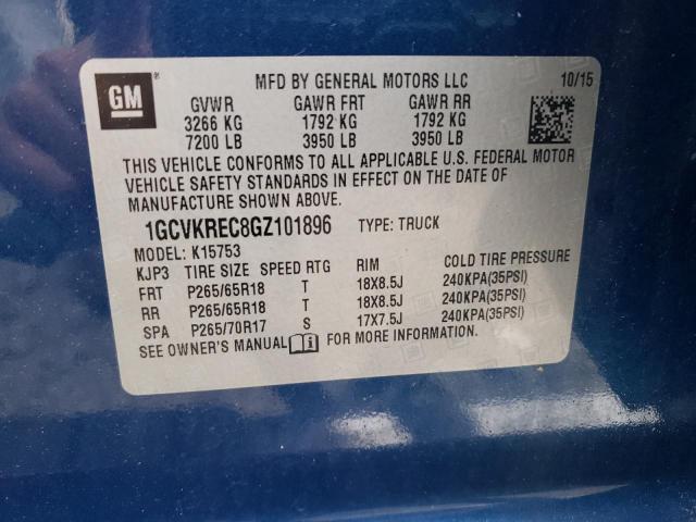 2016 CHEVROLET SILVERADO - 1GCVKREC8GZ101896