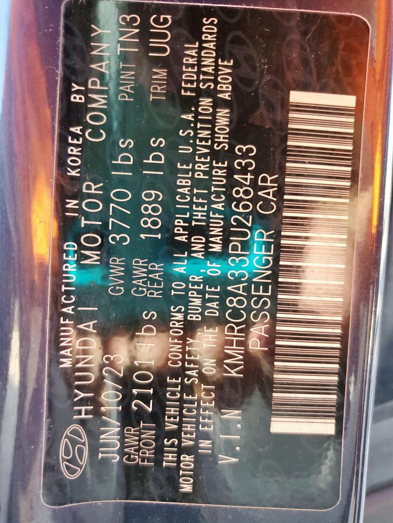 2023 HYUNDAI VENUE SEL KMHRC8A33PU268433