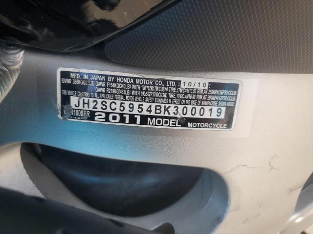 2011 HONDA RS JH2SC5954BK300019