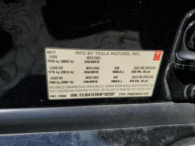2017 TESLA MODEL S - 5YJSA1E28HF192397