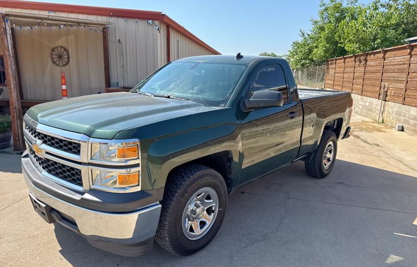 CHEVROLET SILVERADO 2014 green pickup gas 1GCNCPEH7EZ333805 photo #3