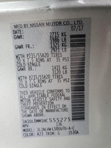 2017 INFINITI QX60 5N1DL0MM1HC555275