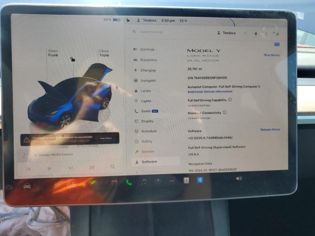 2022 TESLA MODEL Y - 7SAYGDEE0NF394105