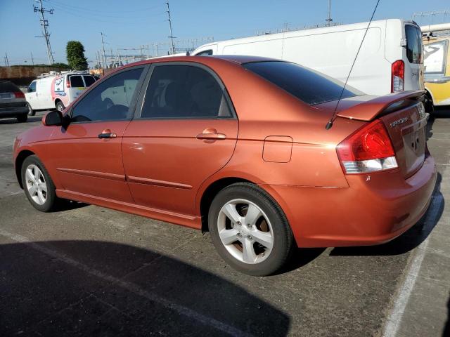 KIA SPECTRA EX 2009 orange sedan 4d gas KNAFE222995027376 photo #3