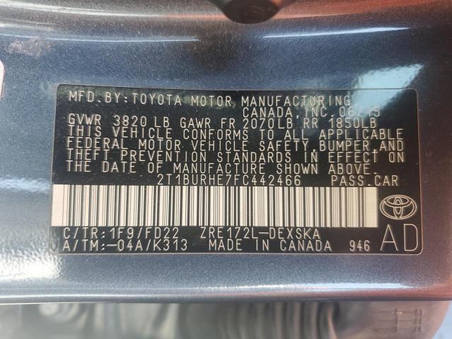 2015 TOYOTA COROLLA L - 2T1BURHE7FC442466