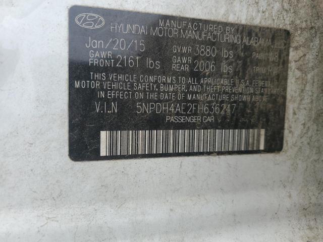 2015 HYUNDAI ELANTRA SE - 5NPDH4AE2FH636247