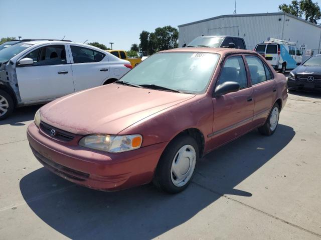 TOYOTA COROLLA VE 2000 burgundy  gas 1NXBR12E5YZ387755 photo #1