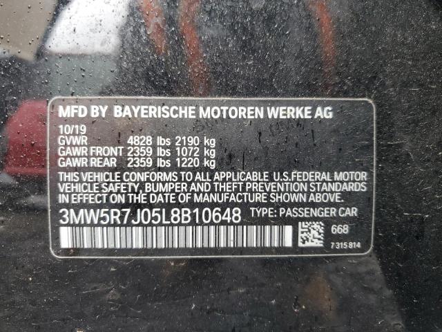 2020 BMW 330XI 3MW5R7J05L8B10648