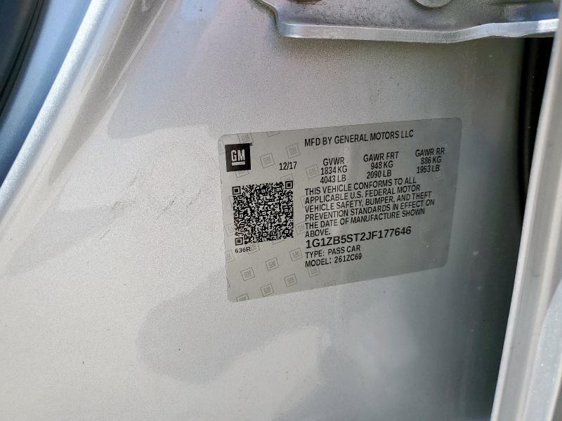 2018 CHEVROLET MALIBU LS - 1G1ZB5ST2JF177646