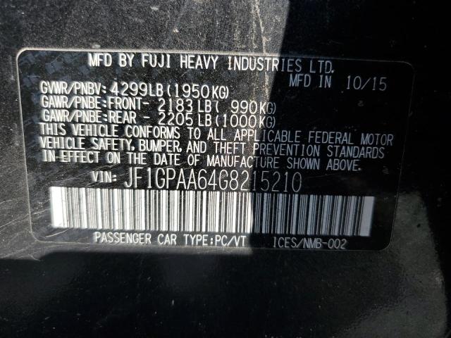 2016 SUBARU IMPREZA - JF1GPAA64G8215210