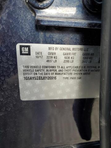 2018 CADILLAC CTS PREMIU - 1G6AY5SS3J0126916