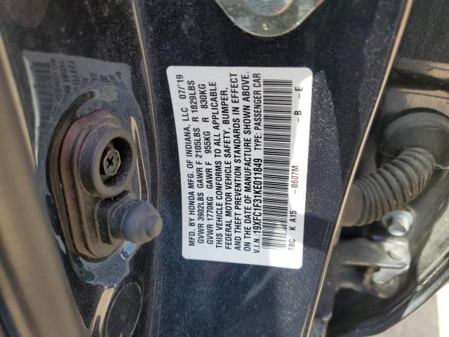 2019 HONDA CIVIC EX - 19XFC1F31KE011849
