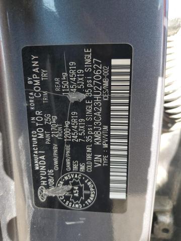 2017 HYUNDAI TUCSON LIM - KM8J3CA23HU270627