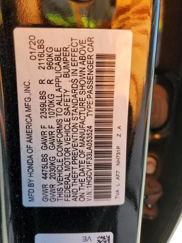 2020 HONDA ACCORD SPO 1HGCV1F33LA053524
