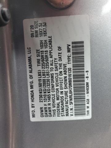 2021 HONDA ODYSSEY EX 5FNRL6H70MB016130