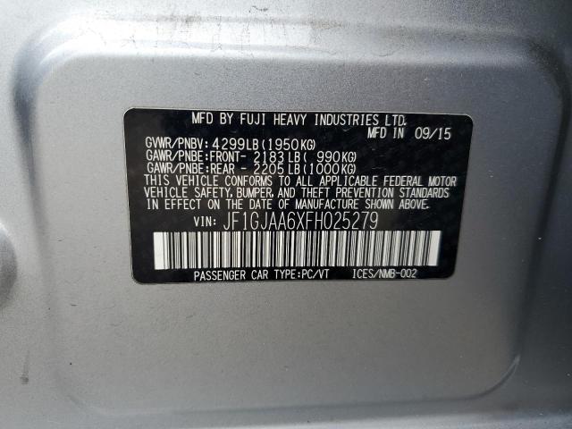 2015 SUBARU IMPREZA - JF1GJAA6XFH025279