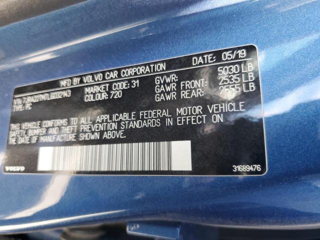 2020 VOLVO S60 T6 R-D 7JRA22TM7LG032143