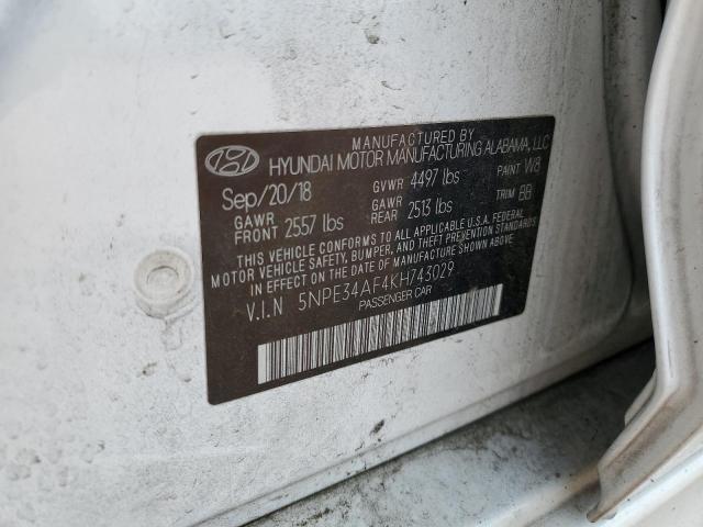 2019 HYUNDAI SONATA LIM 5NPE34AF4KH743029