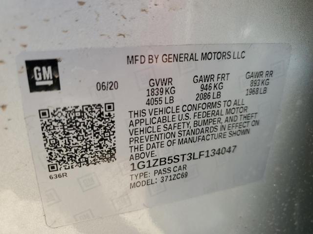 2020 CHEVROLET MALIBU LS 1G1ZB5ST3LF134047