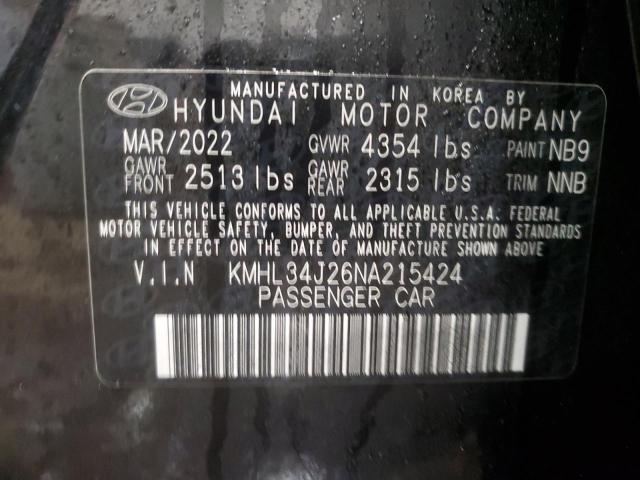 2022 HYUNDAI SONATA LIM KMHL34J26NA215424