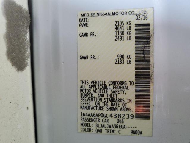 2016 NISSAN MAXIMA 3.5 - 1N4AA6AP0GC438239