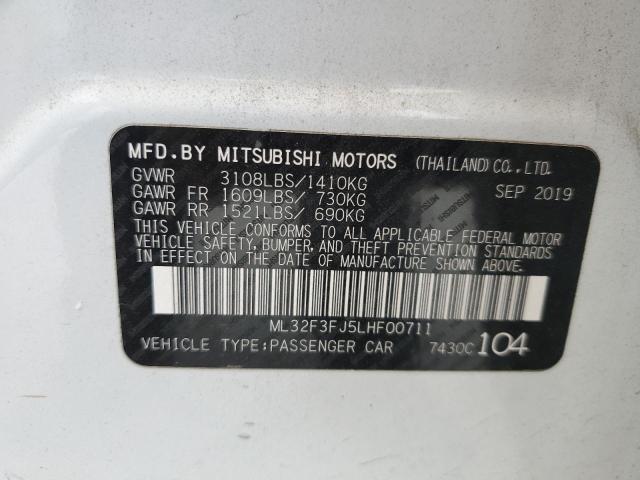 2020 MITSUBISHI MIRAGE G4 ML32F3FJ5LHF00711