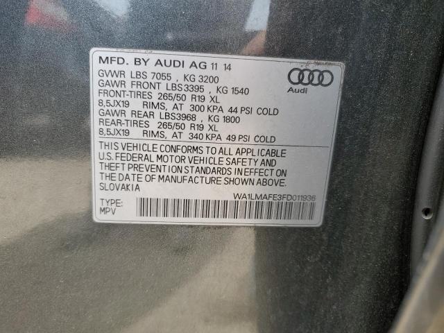 2015 AUDI Q7 TDI PRE WA1LMAFE3FD011936