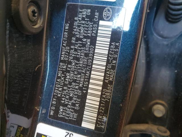 2020 TOYOTA CAMRY SE - 4T1G11AK7LU939902