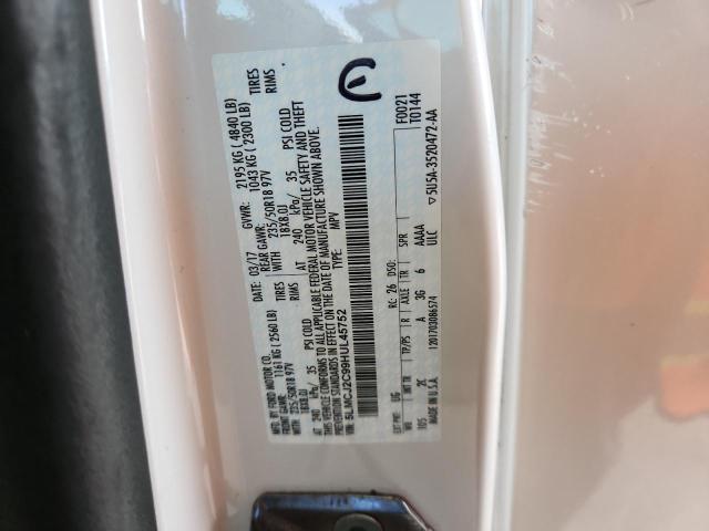 2017 LINCOLN MKC SELECT 5LMCJ2C99HUL45752