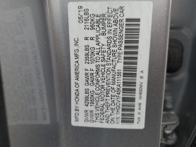 2019 HONDA ACCORD EX - 1HGCV1F45KA111561
