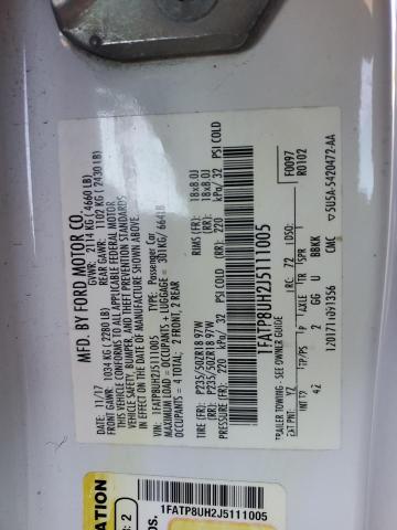 2018 FORD MUSTANG 1FATP8UH2J5111005