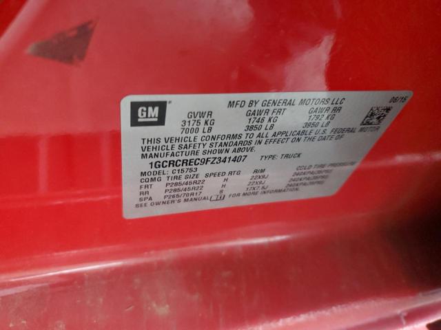 2015 CHEVROLET SILVERADO 1GCRCREC9FZ341407