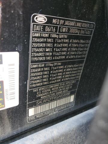 2016 LAND ROVER RANGE ROVE - SALWR2PF6GA658988