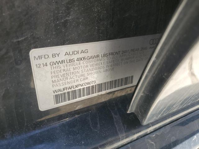 2015 AUDI A4 PREMIUM WAUFFAFLXFN028073