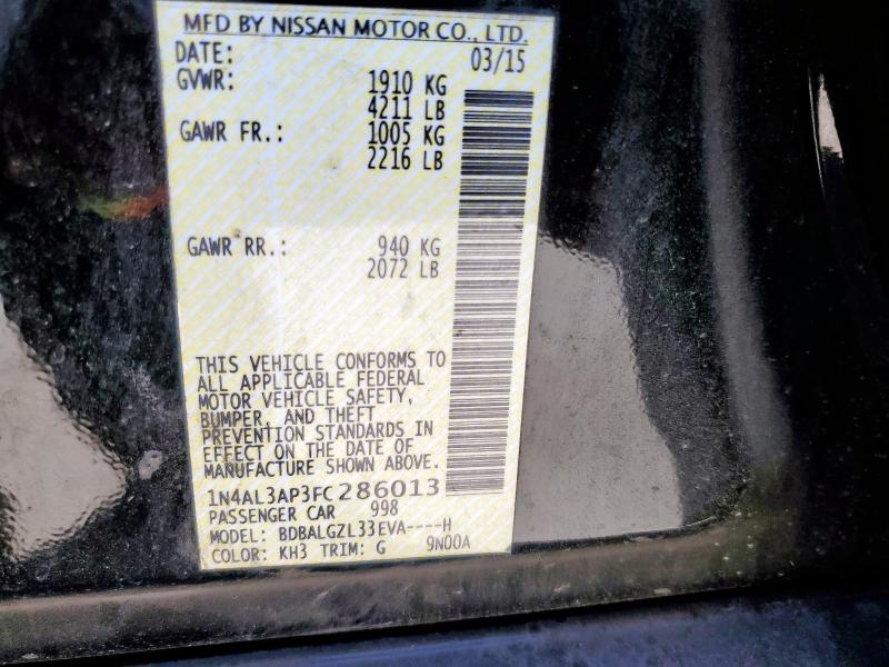2015 NISSAN ALTIMA 2.5 - 1N4AL3AP3FC286013