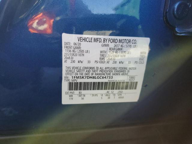 2020 FORD EXPLORER X - 1FMSK7DH8LGC64733