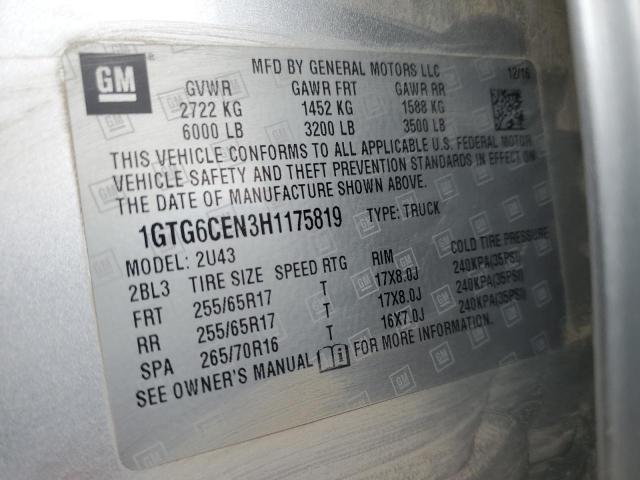 2017 GMC CANYON SLE - 1GTG6CEN3H1175819
